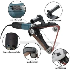 SWANEW Ponceuse à Bande Ponceuse à Bande Acier De Polissage Travail Efficace Meuleuse De Tuyau Polisseuse -Promos Brico Forte Boutique 66991158 5