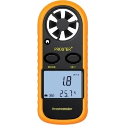 Anémomètre Numérique LCD Compteur De Vitesse Du Vent Compteur De Vitesse De Débit D'air Thermomètre Rétroéclairé