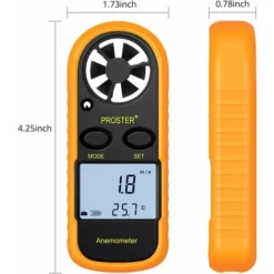 Anémomètre Numérique LCD Compteur De Vitesse Du Vent Compteur De Vitesse De Débit D'air Thermomètre Rétroéclairé -Promos Brico Forte Boutique 67204667 5