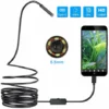 Endoscope USB 3 En 1 Endoscope 5.5mm Ultra Mince Et étanche Caméra Snake D'inspection Micro USB Et Type C Pour OTG Android, PC, Ordinateurs Portables Windows Mac Avec 5M Cordon Semi-rigide De 16,4FT A