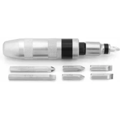 8 Pcs Tournevis à Frapper Et Embouts Tournevis à Percussion Manuel Réversible Avec Correcteur De Vis D’Impact -Promos Brico Forte Boutique 68900694 4