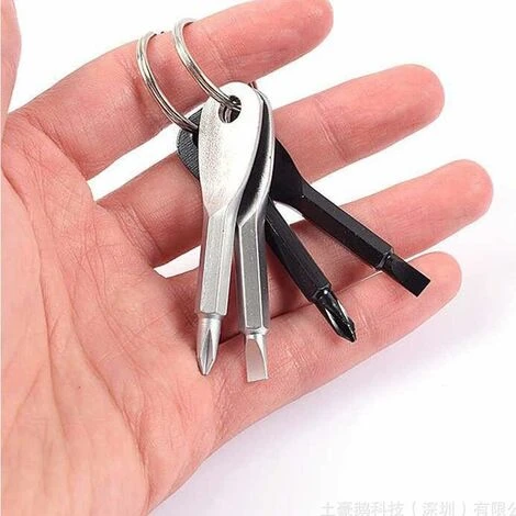 Déstockage 2 Pièces Poche Tournevis Porte Clef Portable Outil De Tournevis Extérieur Inoxydable Porte-clés De Tournevis Mini Outil De Survie Porte Clés Outil, Phillips Et Plat, Noir Et Argent 3 Déstockage 2 Pièces Poche Tournevis Porte Clef Portable Outil De Tournevis Extérieur Inoxydable Porte-clés De Tournevis Mini Outil De Survie Porte Clés Outil, Phillips Et Plat, Noir Et Argent – Image 3