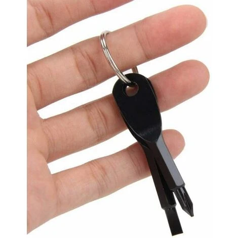 Déstockage 2 Pièces Poche Tournevis Porte Clef Portable Outil De Tournevis Extérieur Inoxydable Porte-clés De Tournevis Mini Outil De Survie Porte Clés Outil, Phillips Et Plat, Noir Et Argent 5 Déstockage 2 Pièces Poche Tournevis Porte Clef Portable Outil De Tournevis Extérieur Inoxydable Porte-clés De Tournevis Mini Outil De Survie Porte Clés Outil, Phillips Et Plat, Noir Et Argent – Image 5