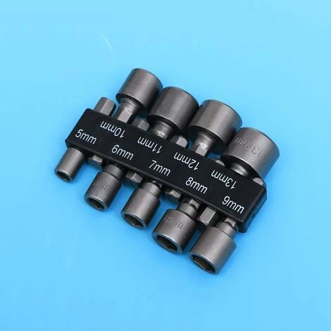Déstockage Lot De 9 Forets à Douille Impériale De 5 à 13 Mm Avec écrou à Percussion Pour Perceuse à Queue Hexagonale 1/4" 4 Déstockage Lot De 9 Forets à Douille Impériale De 5 à 13 Mm Avec écrou à Percussion Pour Perceuse à Queue Hexagonale 1/4" – Image 4