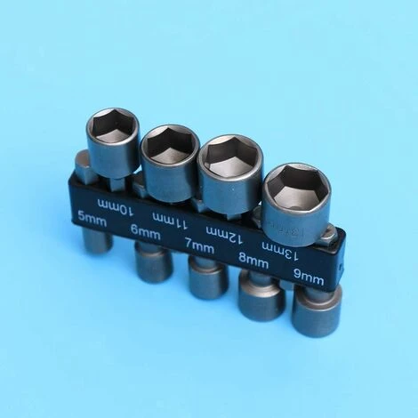 Déstockage Lot De 9 Forets à Douille Impériale De 5 à 13 Mm Avec écrou à Percussion Pour Perceuse à Queue Hexagonale 1/4" 5 Déstockage Lot De 9 Forets à Douille Impériale De 5 à 13 Mm Avec écrou à Percussion Pour Perceuse à Queue Hexagonale 1/4" – Image 5