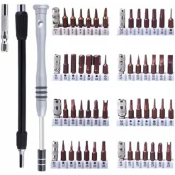 Déstockage Kit Tournevis De Précision Magnétique 60 En 1, Tournevis Outils De Réparation Pour Portable, Ordinateur, Lunettes,Laptop,Appareil -Promos Brico Forte Boutique 69250676 3