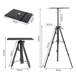 Trépied Pour Projecteur En Aluminium Pied Support Videoprojecteur Hauteur Réglable De 44-115cm Avec Plateau Et Sac De Transportpour Studio Scène Réunion -Promos Brico Forte Boutique 69534134 3