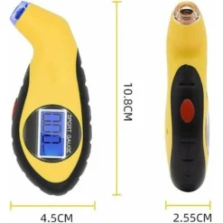 Indicateur De Pression électronique Numérique Des Pneus, Des Pneus De Voiture Jauge De Pression，Jaune -Promos Brico Forte Boutique 69712962 3