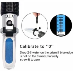 Réfractomètre D'alcool Pour La Mesure Du Pourcentage De Volume D'alcool Spiritueux Avec Compensation Automatique De La Température (ATC), Plage 0-80 % V/v.Réfractomètre D'alcool Pour Le Pourcentage De -Promos Brico Forte Boutique 70392988 4