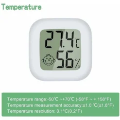 4 Pièces Mini LCD Thermomètre Hygromètre Interieur Termometre Maison Convient Pour Les Chambres D'enfants,Les Chambres De Personnes âgées Etc,KoleZy -Promos Brico Forte Boutique 71050946 4