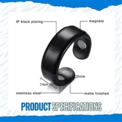 2pcsDiabetes Anneau De Contrôle De La Glycémie Lecteur De Glycémie Moniteur De Diabète Santé Lecteur De Glycémie Noir -Promos Brico Forte Boutique 71066579 4