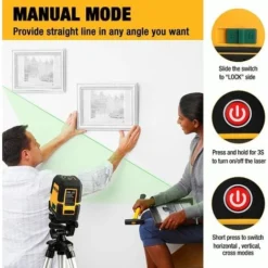 PREXISO Niveau Laser Auto-nivelant Rechargeable 30M (Faisceau Vert), Traceur De Ligne Laser Avec Batterie 2600mAh, Ligne Laser Croisé Avec Base Magnétique Pivotante, Plaque Cible Et Sac Portable -Promos Brico Forte Boutique 71212801 3