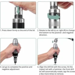 Tournevis à Frapper 13 Pièces 1/2'' Impact Driver Set Embouts Pour Coupes Hexagonales En Croix Pour Usages Lourds,vert -Promos Brico Forte Boutique 73778322 4