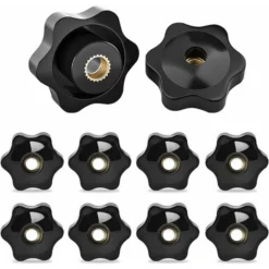 M10 Filetage Femelle De Serrage De Bouton,10 Pièces Étoile Tête Écrous De Serrage Bouton Boutons De Serrage De Filetage M10 De Serrage Pour Machines Équipement