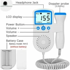Accueil Doppler Fœtal, Moniteur Cardiaque De Poche Pour Bébé Doppler De Battement De Coeur Pour La Grossesse Et Test Clearblue -Promos Brico Forte Boutique 74605636 5