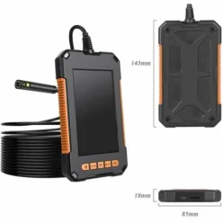 GP Endoscope Industriel, Caméra D'inspection Endoscope à Deux Têtes, Endoscope Numérique à Double Objectif 1080P HD, Écran LCD 4,3 Pouces, étanche IP67, Avec 8 Lumières LED -Promos Brico Forte Boutique 75116831 3