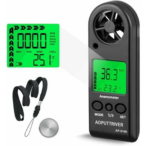SEENLIN Anémomètre Numérique Portable Pour Mesurer La Vitesse Du Vent, Mesurer La Vitesse Du Vent,la Température Et La Vitesse Maximale/moyenne/actuelle,la Précision,mesurer Pour La Planche à Voile 1 SEENLIN Anémomètre Numérique Portable Pour Mesurer La Vitesse Du Vent, Mesurer La Vitesse Du Vent,la Température Et La Vitesse Maximale/moyenne/actuelle,la Précision,mesurer Pour La Planche à Voile