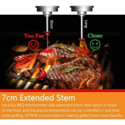 YIDOMDE Barbecue Extérieur Grill Fumoir Thermomètre En Acier Inoxydable, Fumeur De Barbecue Jauge De Température, Pièces De Rechange De Gril Pour La Cuisson Du Barbecue -Promos Brico Forte Boutique 76001060 2