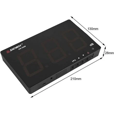 Sonomètre Professionnel Avec Seuils D'alarme Réglés Portable Digital Lcd Decibel Meter 30 130 Db Decibel Noise Measurement Tester With Data Logge BF 2 Sonomètre Professionnel Avec Seuils D'alarme Réglés Portable Digital Lcd Decibel Meter 30 130 Db Decibel Noise Measurement Tester With Data Logge BF – Image 2