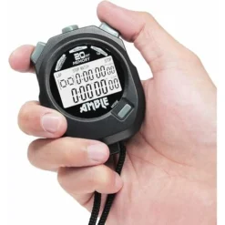 Chronomètre, Compte à Rebours Amble Et Chronomètre Record 20 Mémoires Lap Split Time Avec Compteur De Pointage Et Horloge Calendrier Avec Alarme Pour Entraîneurs Sportifs Et Arbitres -Promos Brico Forte Boutique 76331867 4