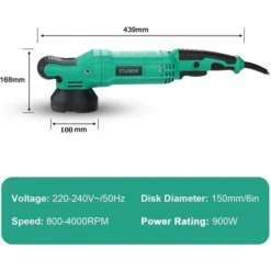 Polisseuse Orbitale Polisseuse Excentrique Stanew,Polisseuses Pour Auto Et Moto,4000RPM, 150mm Polissage Pad, 6 Vitesse Variable Ponceuse, Pour Le Polissage, Cirage, Ponçage -Promos Brico Forte Boutique 76445437 5