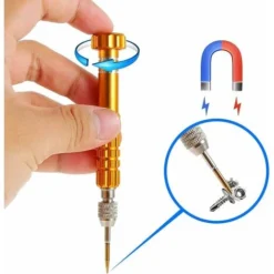 Petit Tournevis De Poche Magnétique De Précision Multifonctionnel 5-en-1 Pour Lunettes, Smartphones, Tablettes, Montres, Kits D’outils De Réparation -Promos Brico Forte Boutique 76624801 4