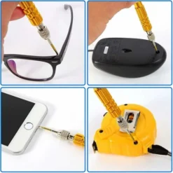 Petit Tournevis De Poche Magnétique De Précision Multifonctionnel 5-en-1 Pour Lunettes, Smartphones, Tablettes, Montres, Kits D’outils De Réparation -Promos Brico Forte Boutique 76624801 5