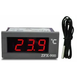 Thermomètre ZFX-900 Indicateur De Température Intégré Panneau D'affichage De Température Numérique Intelligent Pour Réfrigérateur Congélateur Armoire Froide, Noir