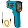 Thermomètre Infrarouge, Tilswall Pistolet De Température Sans Contact Laser 58~1472℉(-50~800℃) Emissivité Réglable Thermomètre Pistolet Cuisine/Circuit/ Industrie (pas Pour L'homme)