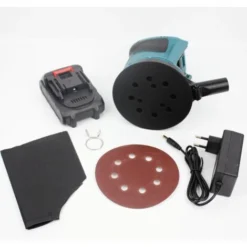 21V Ponceuse Excentrique Sans Fil, Tilswall Ponceuse Excentrique, 3000RPM Design Compact Avec 3 Vitesses 1 Sac Collecteur De Poussière -Promos Brico Forte Boutique 77671908 4