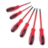 Lot De 6 Tournevis Isolés Professionnels 1000 V En Acier CR-V De Qualité Supérieure Avec Embouts Magnétiques En Oxyde Noir Et Poignée Antidérapante En TPR