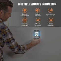 Détecteur Numérique De Construction 5 En 1, Scanner Mural ENGiNDOT, Détecteur De Métaux Pour Bois, Métal Et Lignes électriques, Détecteur De Montants à 6 Modes, Localisateur, Avec LCD - DMS05 -Promos Brico Forte Boutique 77755823 4