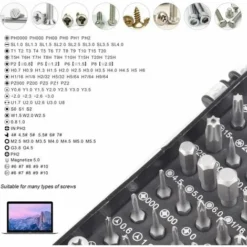 Mini Tournevis Magnétique De Précision 135 En 1 - Kit D'outils De Réparation Pour IPhone, Ordinateur Portable, Montre Avec Organiseur De Rangement, Noir -Promos Brico Forte Boutique 78070274 2