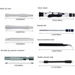 Mini Tournevis Magnétique De Précision 135 En 1 - Kit D'outils De Réparation Pour IPhone, Ordinateur Portable, Montre Avec Organiseur De Rangement, Noir -Promos Brico Forte Boutique 78070274 3