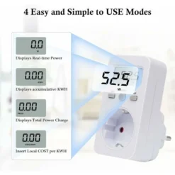 Compteur De Consommation électrique, Compteur électrique Pour La Prise, Compteur De Coût énergétique, Compteur De Coût électrique, Compteur électrique, Prise Avec Affichage Numérique, écran LCD, Puiss 7 Compteur De Consommation électrique, Compteur électrique Pour La Prise, Compteur De Coût énergétique, Compteur De Coût électrique, Compteur électrique, Prise Avec Affichage Numérique, écran LCD, Puiss -Promos Brico Forte Boutique 78189632 3