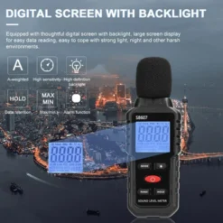 Détecteur De Bruit Pondéré A 30-130dB Mini Dispositif De Surveillance Des Décibels Sonomètre De Haute Précision Affichage Numérique Avec Rétroéclairage -Promos Brico Forte Boutique 78390833 3
