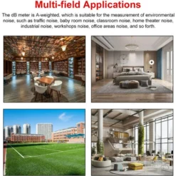 Détecteur De Bruit Pondéré A 30-130dB Mini Dispositif De Surveillance Des Décibels Sonomètre De Haute Précision Affichage Numérique Avec Rétroéclairage -Promos Brico Forte Boutique 78390833 5