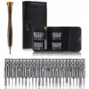 Tournevis Précision Mini 25 En 1 Kit De Tournevis Précision Outils De Réparation, Tournevis Outils Set étui En Cuir Pour Iphone, Portable, Laptop, Montre, Jouets, Lunettes, Bijoux Etc