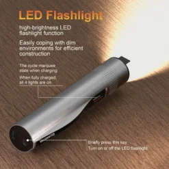 Stylo Testeur De Fiber Optique Rechargeable 15KM, Stylo Laser Rouge, Localisateur Visuel De Défauts Pour Le Test De Cables De Fiber Optique,GRAY -Promos Brico Forte Boutique 78767030 2