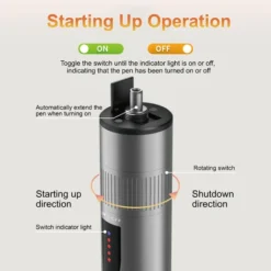 Stylo Testeur De Fiber Optique Rechargeable 15KM, Stylo Laser Rouge, Localisateur Visuel De Défauts Pour Le Test De Cables De Fiber Optique,GRAY -Promos Brico Forte Boutique 78767030 5