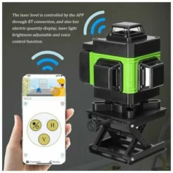 4D 16 Lignes Niveau Laser 3° Machine Auto-nivelante Batterie Au Lithium Rechargeable USB Avec Lignes D'Inclinaison Horizontales Verticales - Vert -Promos Brico Forte Boutique 78774047 4