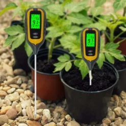 Testeur De Sol PH D'humidité Température Lumineuse 4 En 1 PH Metre De Sol Humidité Testeur Terre Electronique Pour Jardin Plantes Jaune -Promos Brico Forte Boutique 78849087 4