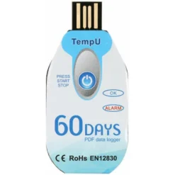 Enregistreur De Donnees De Temperature Usb 2.0 Pdf A Usage Unique, 60 Jours