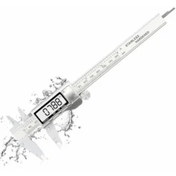 Digital Caliper Micromètre Pied à Coulisse Outil De Mesure Pied à Coulisse En Acier Inoxydable 150 Mm / 0-6 Pouces Avec écran LCD Extra Large, Conversion En Pouce/métrique,1 Pièce, Argent