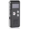 Dictaphone Enregistreur Numérique Portable Enregistreur Vocal 8GB Enregistreur Audio Lecteur MP3 Dictaphone LCD (Gris Argenté)