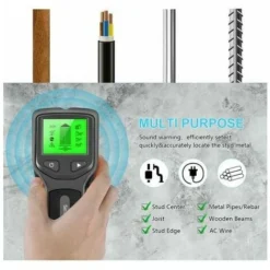 Detecteur De Goujons 5 En 1 Avec Puce De Microprocesseur Intelligent Et Ecran LCD HD, Detecteurs De Faisceaux De Capteurs De Goujons Pour Le Centre Et Le Bord Du Bois AC Wire Metal Studs Joist Pipe Ja -Promos Brico Forte Boutique 79633082 3