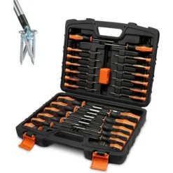 ENGINDOT Lot De 27 Tournevis Magnétiques, Avec étui De Rangement Et Magnétiseur, Tournevis à Fente/Phillips/Torx/précision Pour Réparation Domestique-TLHSS1B