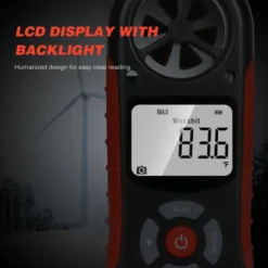 8 En 1 Poche Numerique Anemometre Avec Ecran Lcd Retro-Eclairage Meteorographe -Promos Brico Forte Boutique 80005598 5