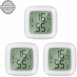 Thermomètre Intérieur,Termometre Maison 3 Pièces Mini LCD Thermomètre Hygromètre Interieur De Portable -20 ℃ 60 ℃, 10% 99% RH Convient Pour Les Chambres D'enfants,Les Chambres De Personnes âgées Etc