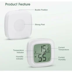 Thermomètre Intérieur,Termometre Maison 3 Pièces Mini LCD Thermomètre Hygromètre Interieur De Portable -20 ℃ 60 ℃, 10% 99% RH Convient Pour Les Chambres D'enfants,Les Chambres De Personnes âgées Etc -Promos Brico Forte Boutique 80253430 3